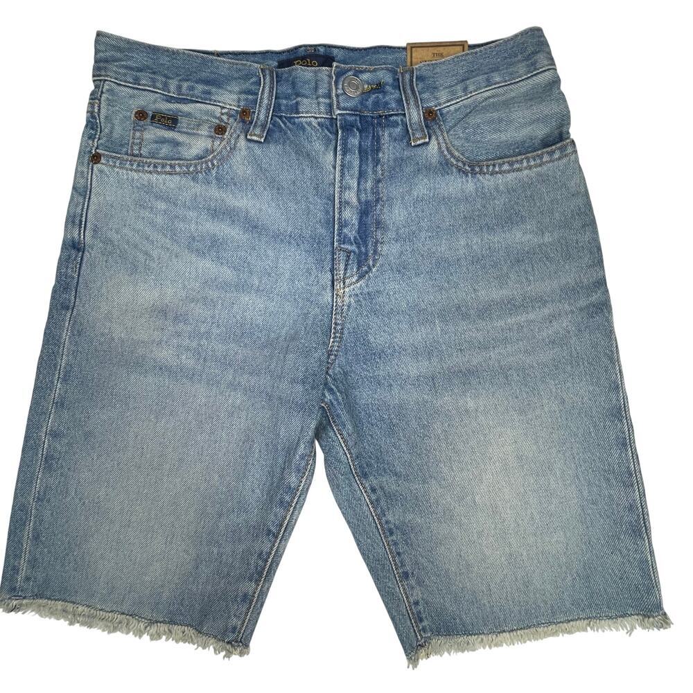 Polo Ralph Lauren Big Boys Sullivan Raw Hem Denim Shorts size 16 Slim New - Picture 2 of 12
